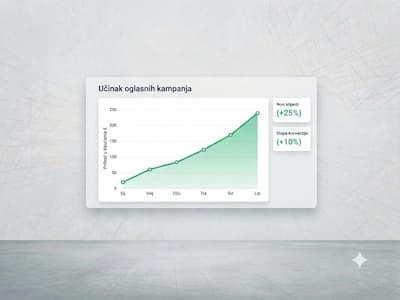 Dashboard with charts for optimization and marketing reporting